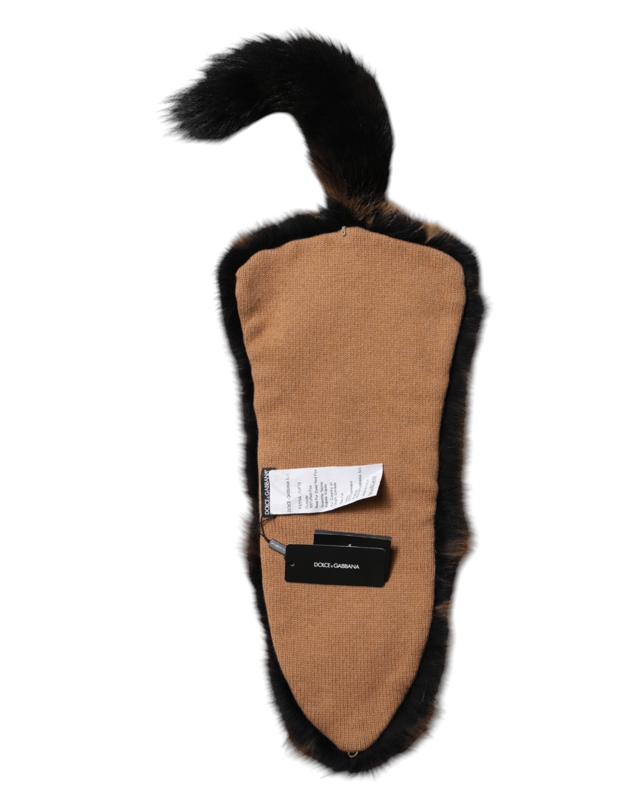 Dolce & Gabbana 100% Red Fox Fur scarf in brown — view 6