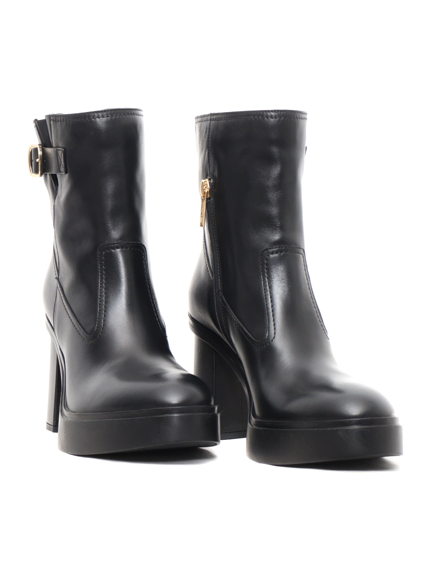 Heeled Ankle Boots Black Booties