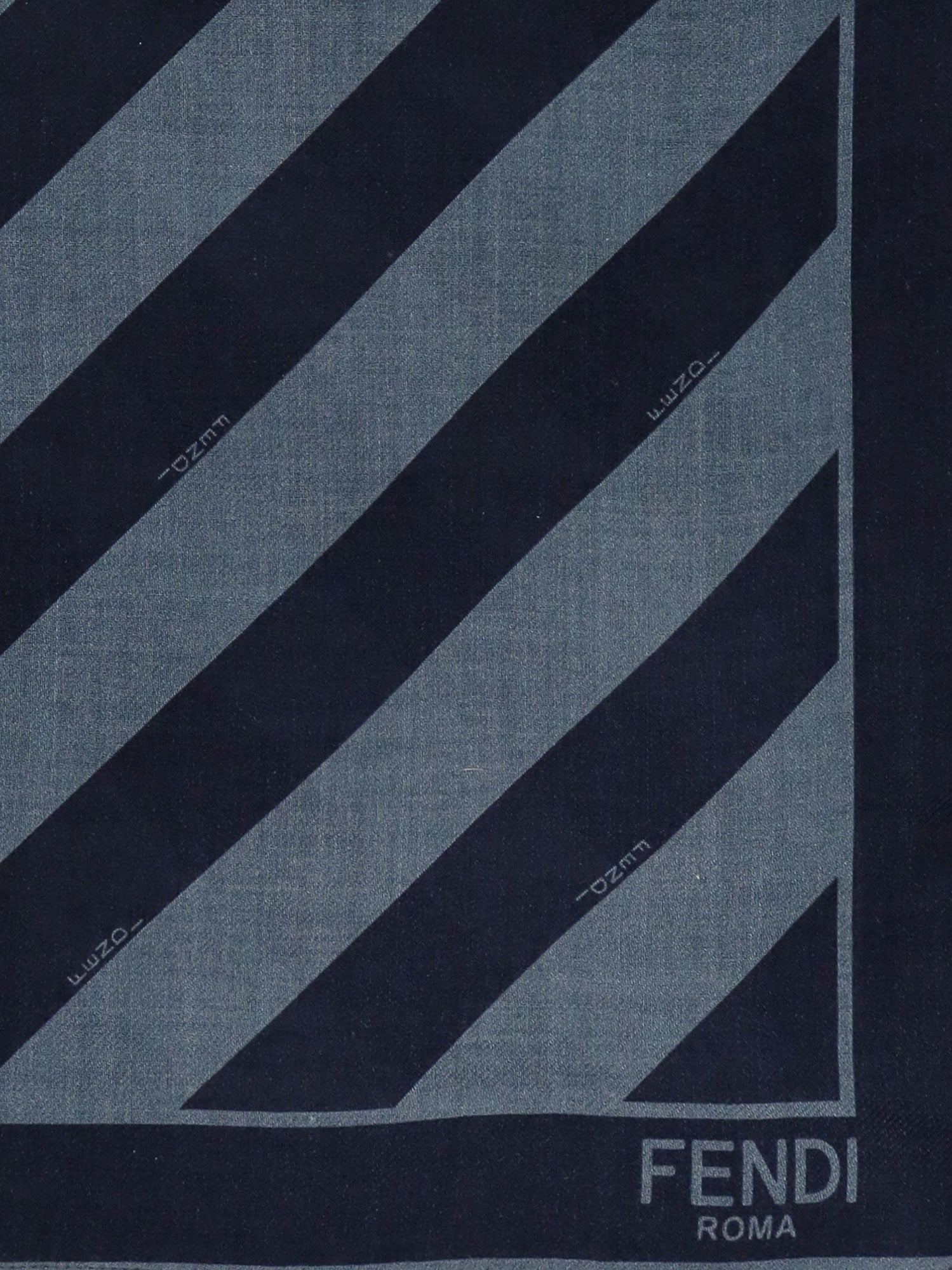 Fendi Scarfs Blue Seta Lana