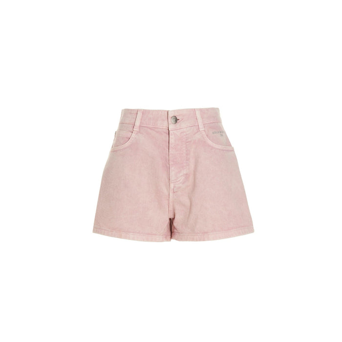 Stella Mccartney Denim Shorts Pink Cotton Elastane