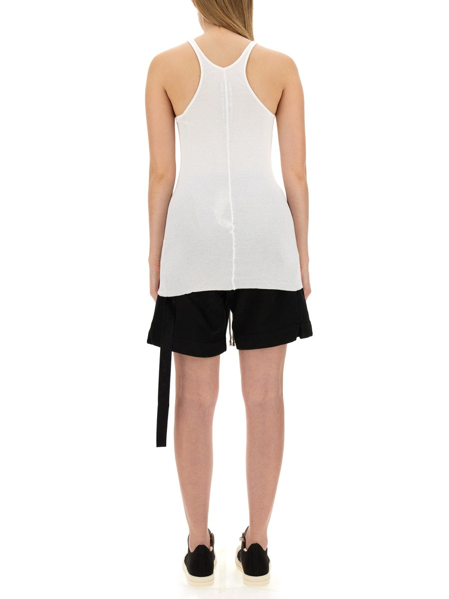 Racer Back T-Shirt White Cotton