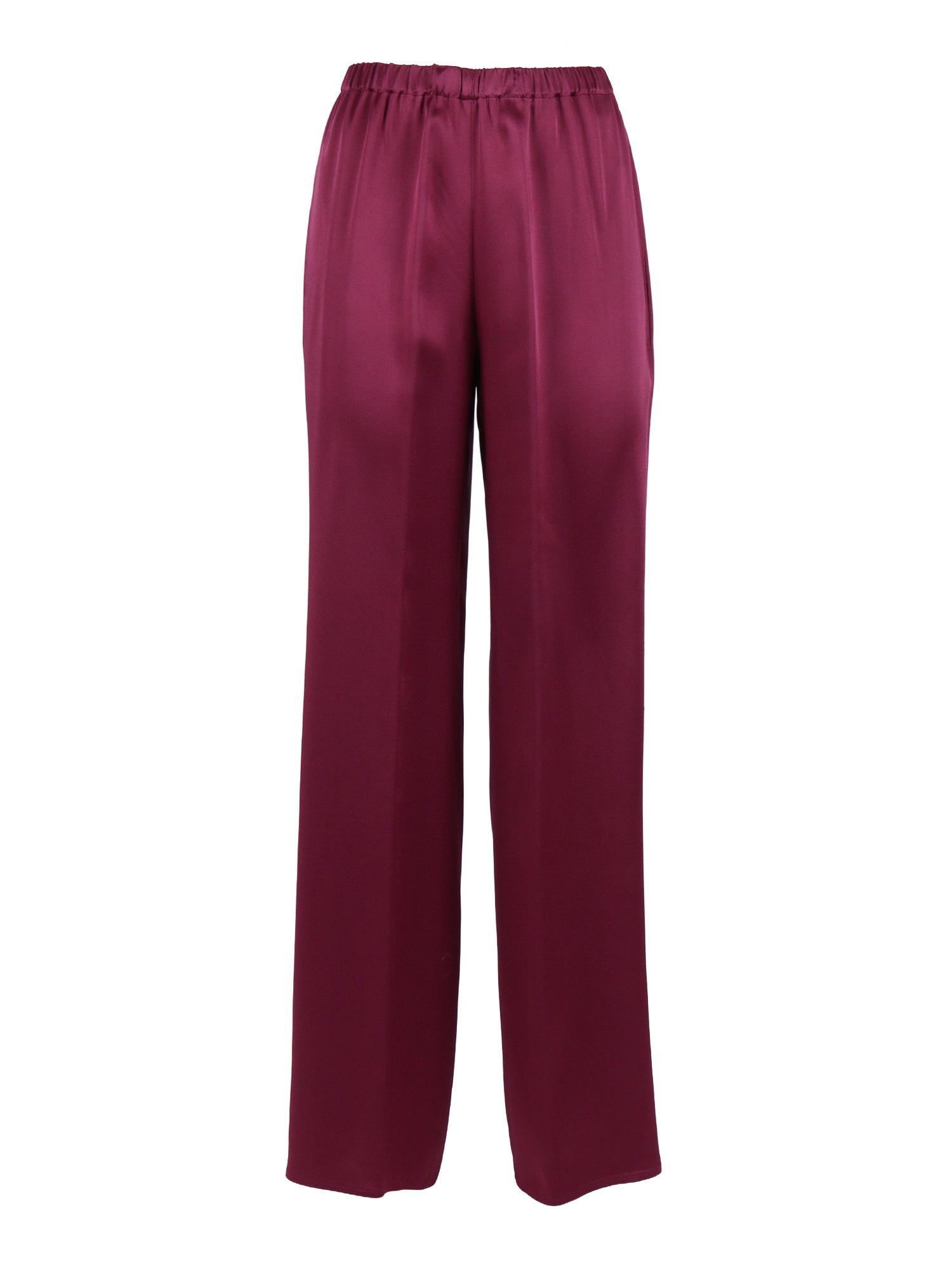 Trousers Purple Acetate Viscose Pant