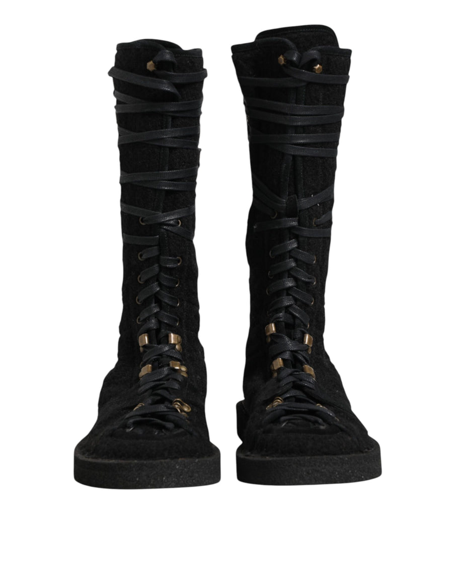 Dolce & Gabbana 05% Polyamide boot in black
