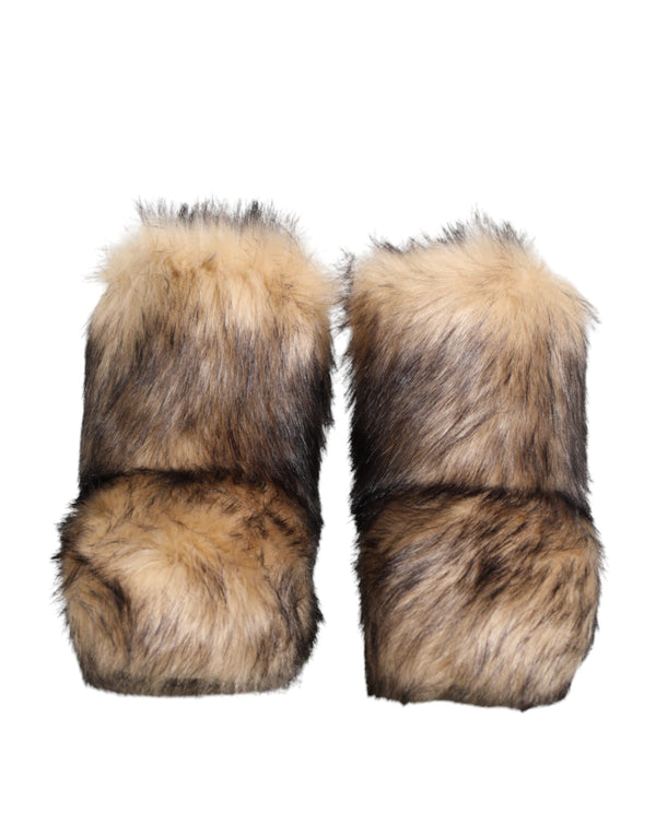 Dolce & Gabbana 78% Acrylic boot in brown