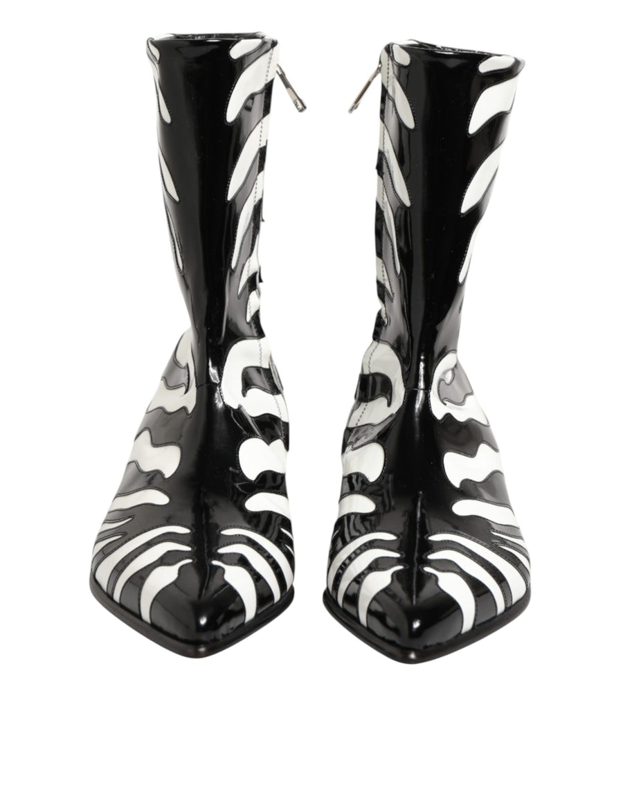 Dolce & Gabbana 100% calf leather; lining 1% SE + 2% VI + 54% Goat + 43% Calf boot in black
