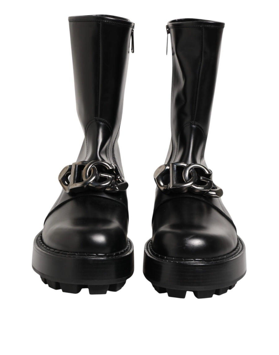 Dolce & Gabbana 100% calf leather boot in black