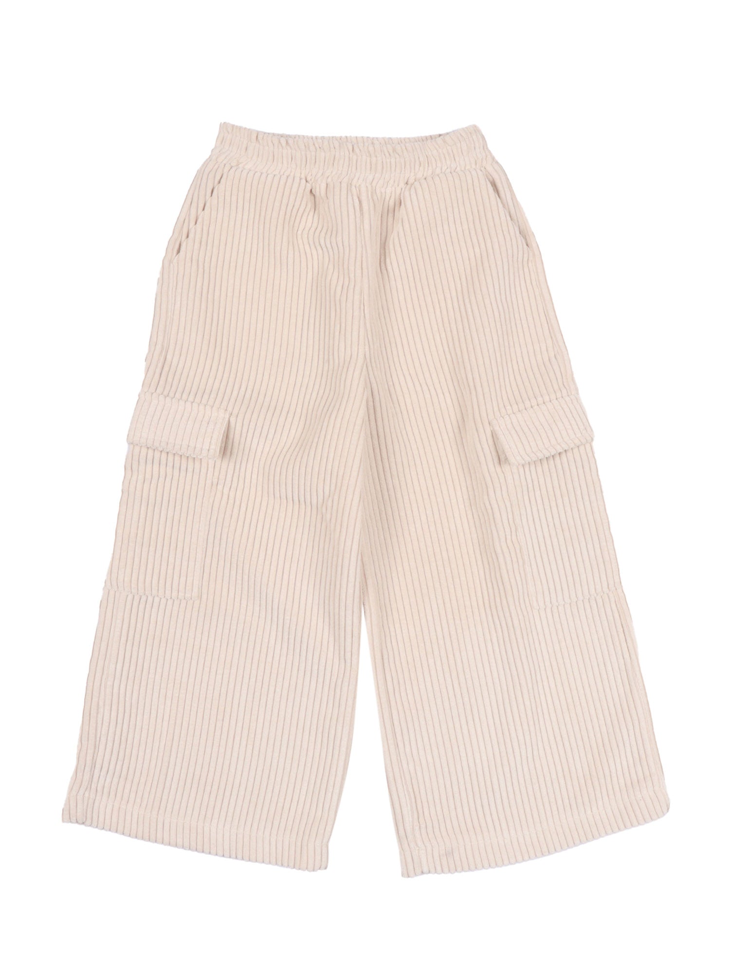 Corduroy Pants With Pockets White