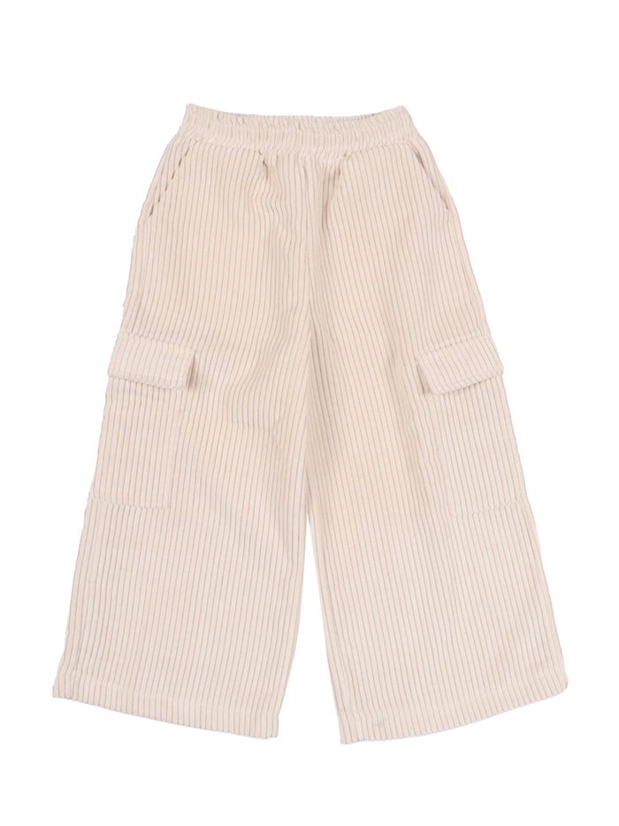 Corduroy Pants With Pockets White