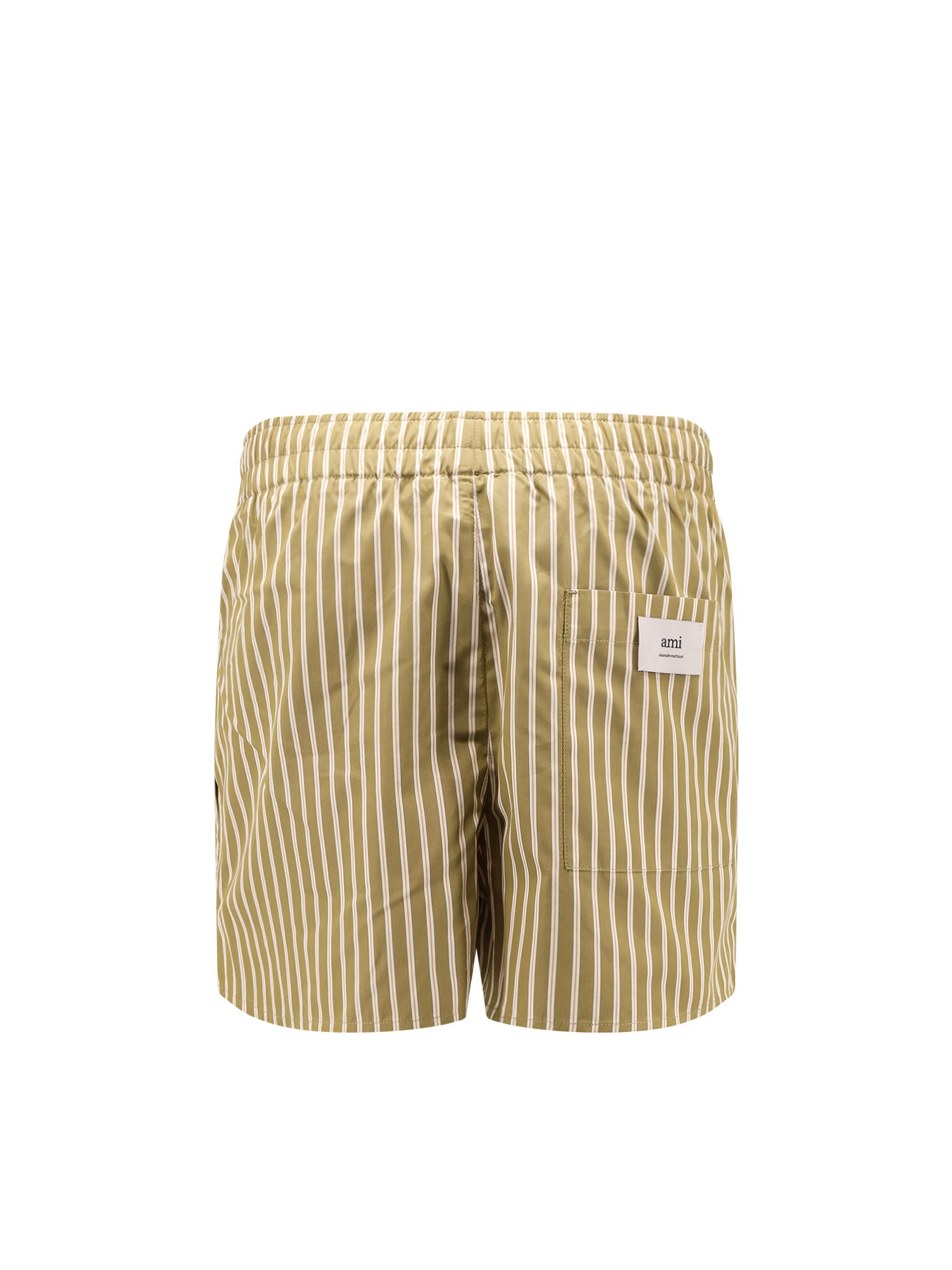 Ami Paris Shorts Green Cotone