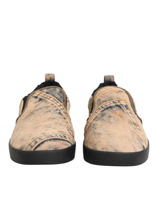 Dolce & Gabbana 100% Cotton upper; Interior: 60% Cotton sneaker in beige