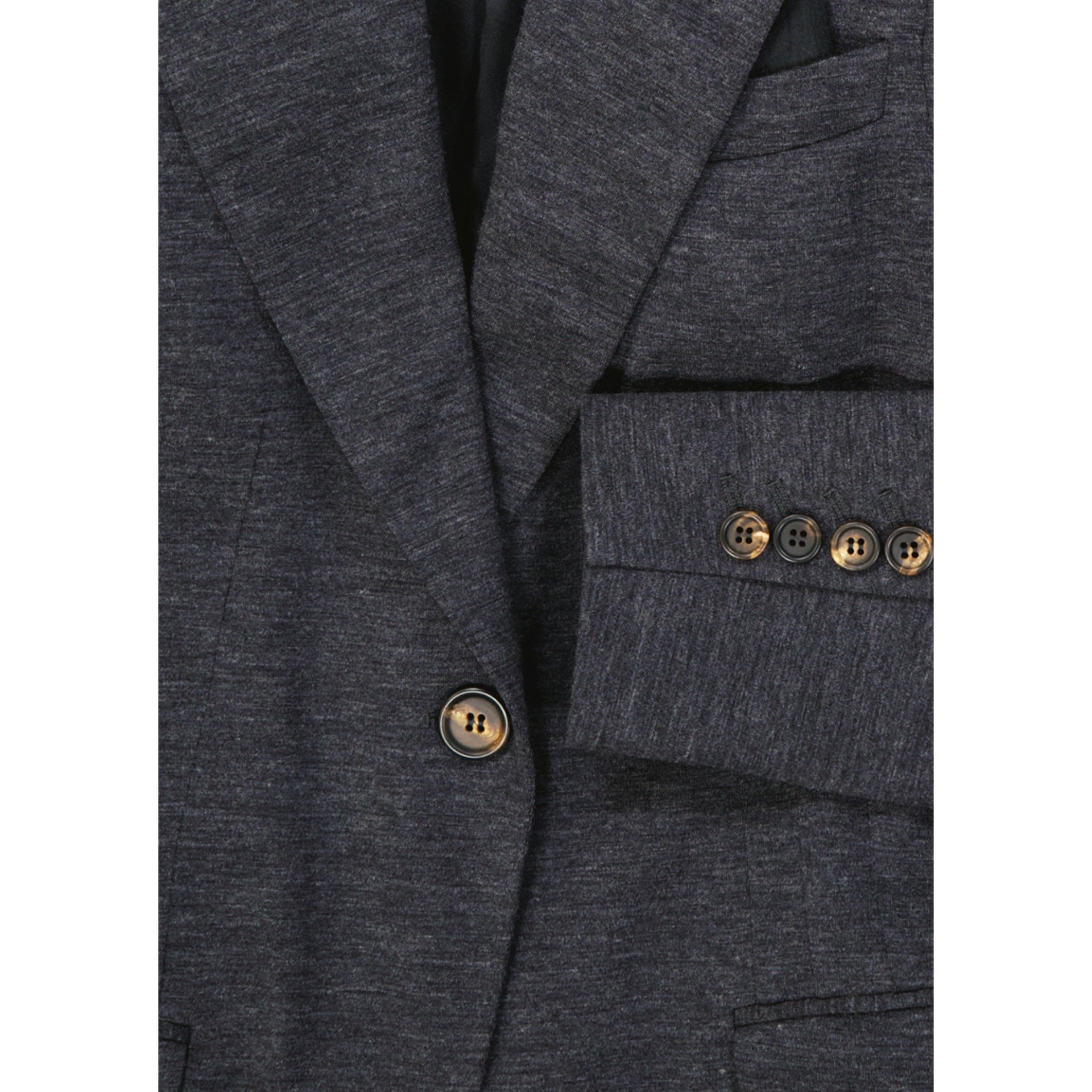 Wool Blazer Gray Elastane