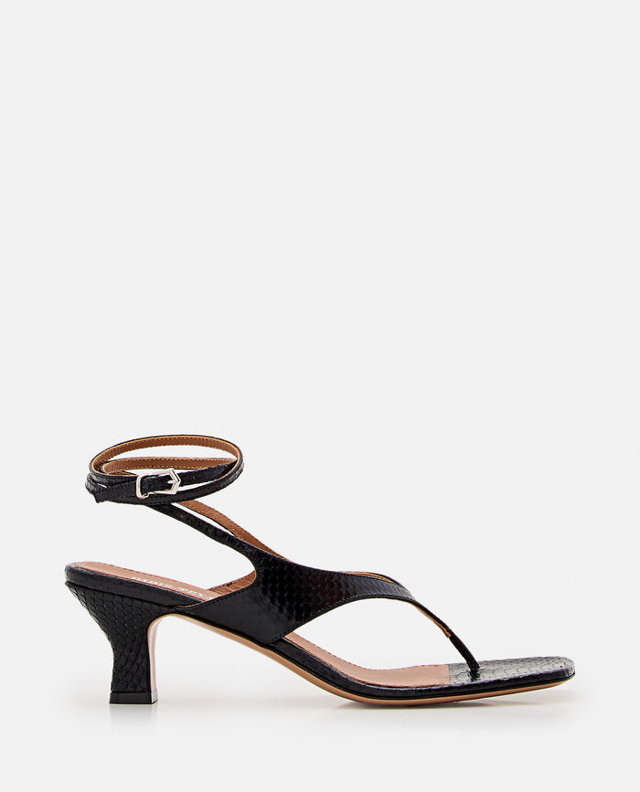 Paris Texas With Heel Black Calf Leather