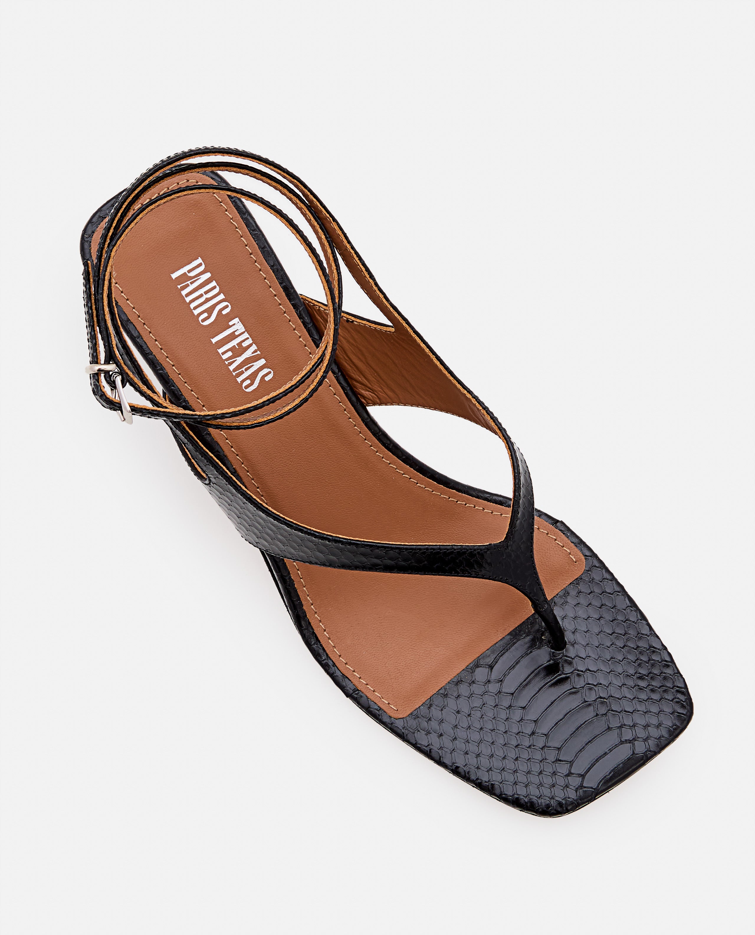 Paris Texas With Heel Black Calf Leather