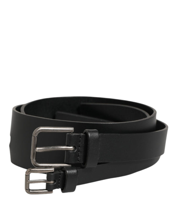 Dolce & Gabbana 100% calf leather belt in black