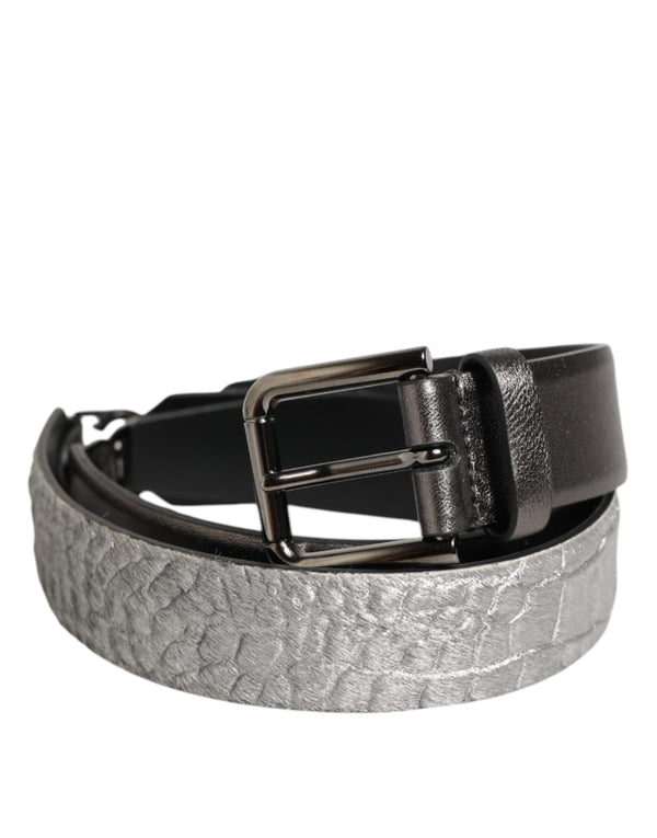 Dolce & Gabbana 100% calf leather belt in black