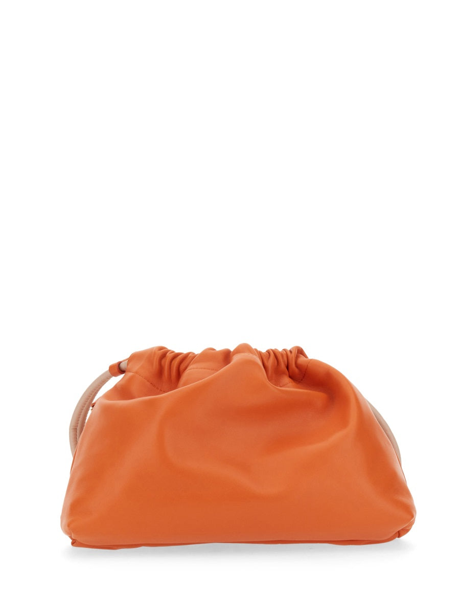 Eva Leather Bag Orange Lamb Shoulder