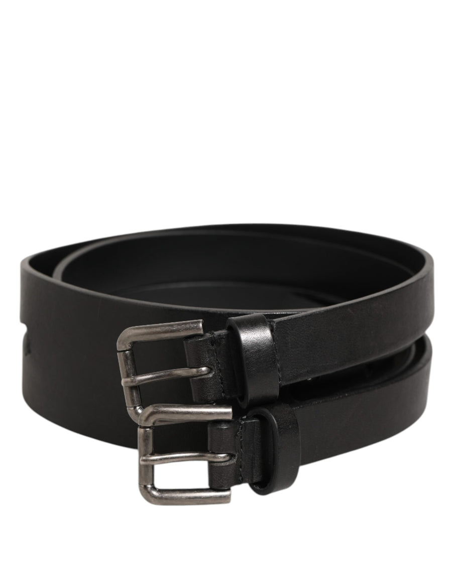 Dolce & Gabbana 100% calf leather belt in black