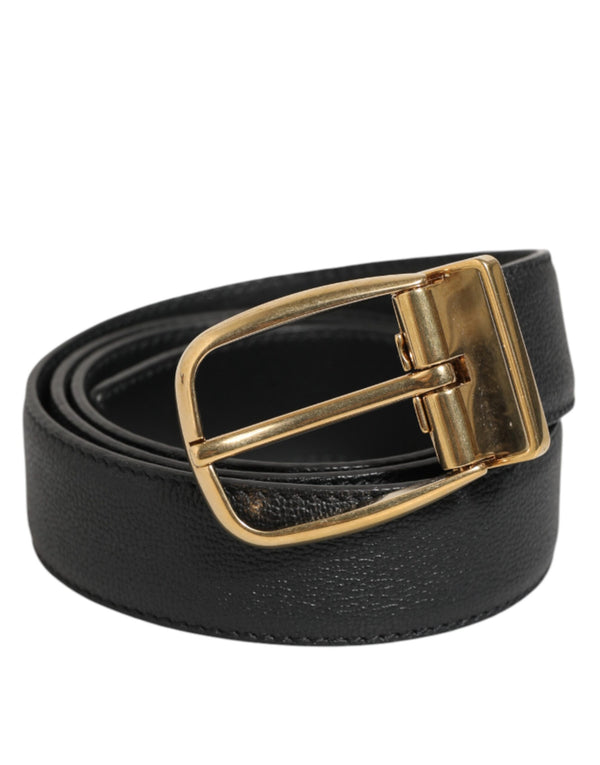 Dolce & Gabbana 100% Calf Leather belt in black