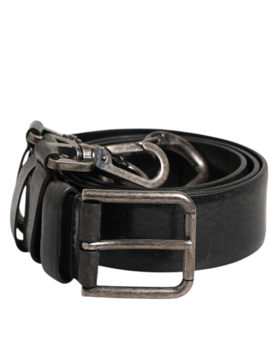 Dolce & Gabbana Horse leather belt in black