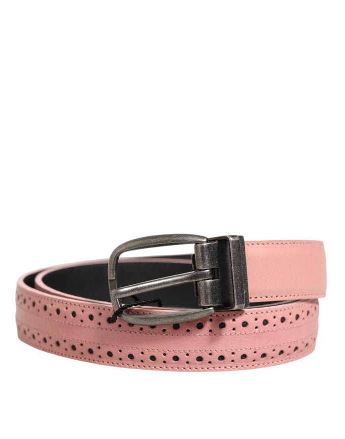 Dolce & Gabbana 100% calf leather belt in pink — view 2