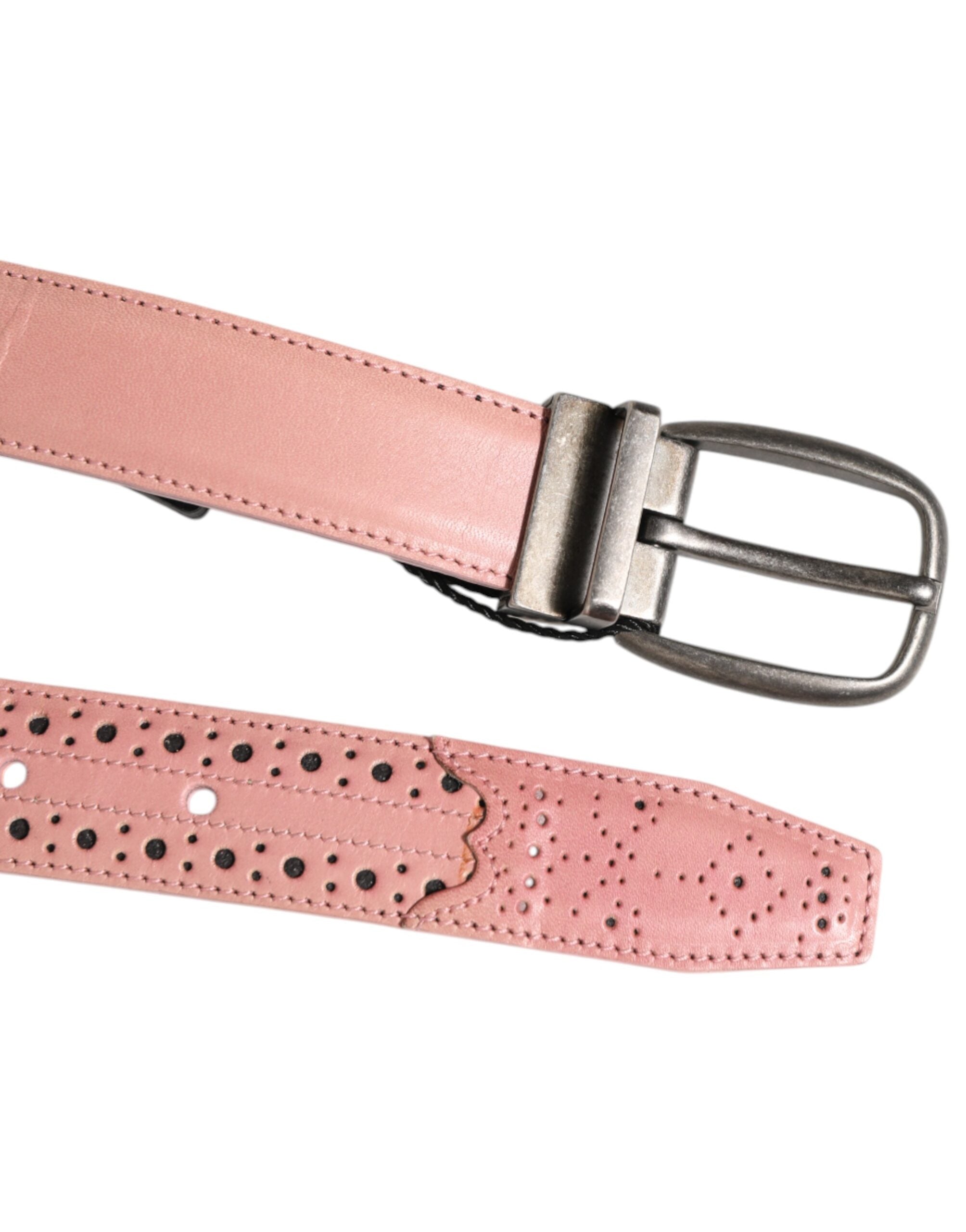 Dolce & Gabbana 100% calf leather belt in pink — view 5