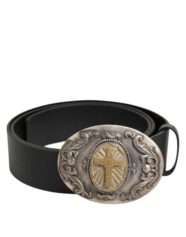 Dolce & Gabbana 100% Calf leather belt in black