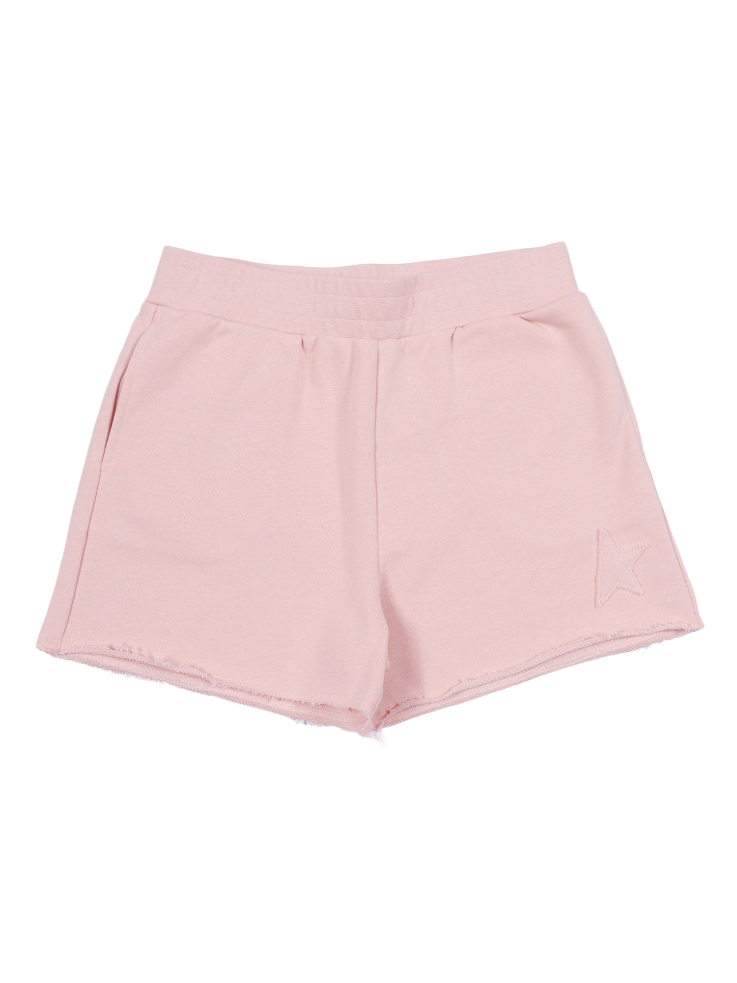 Star Girls Short Blend Cotton Fleece With Patch And Print Pink