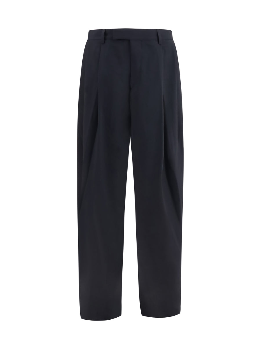 Giorgio Armani 100% Virgin Wool Ovis Aries trousers in navy