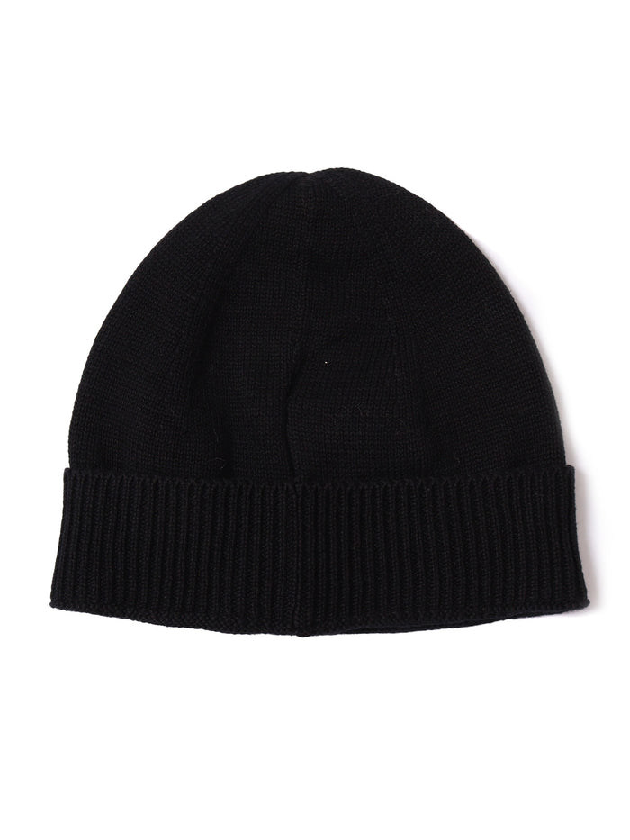 Type Logo Beanie Black - Yellow Cotton Hat