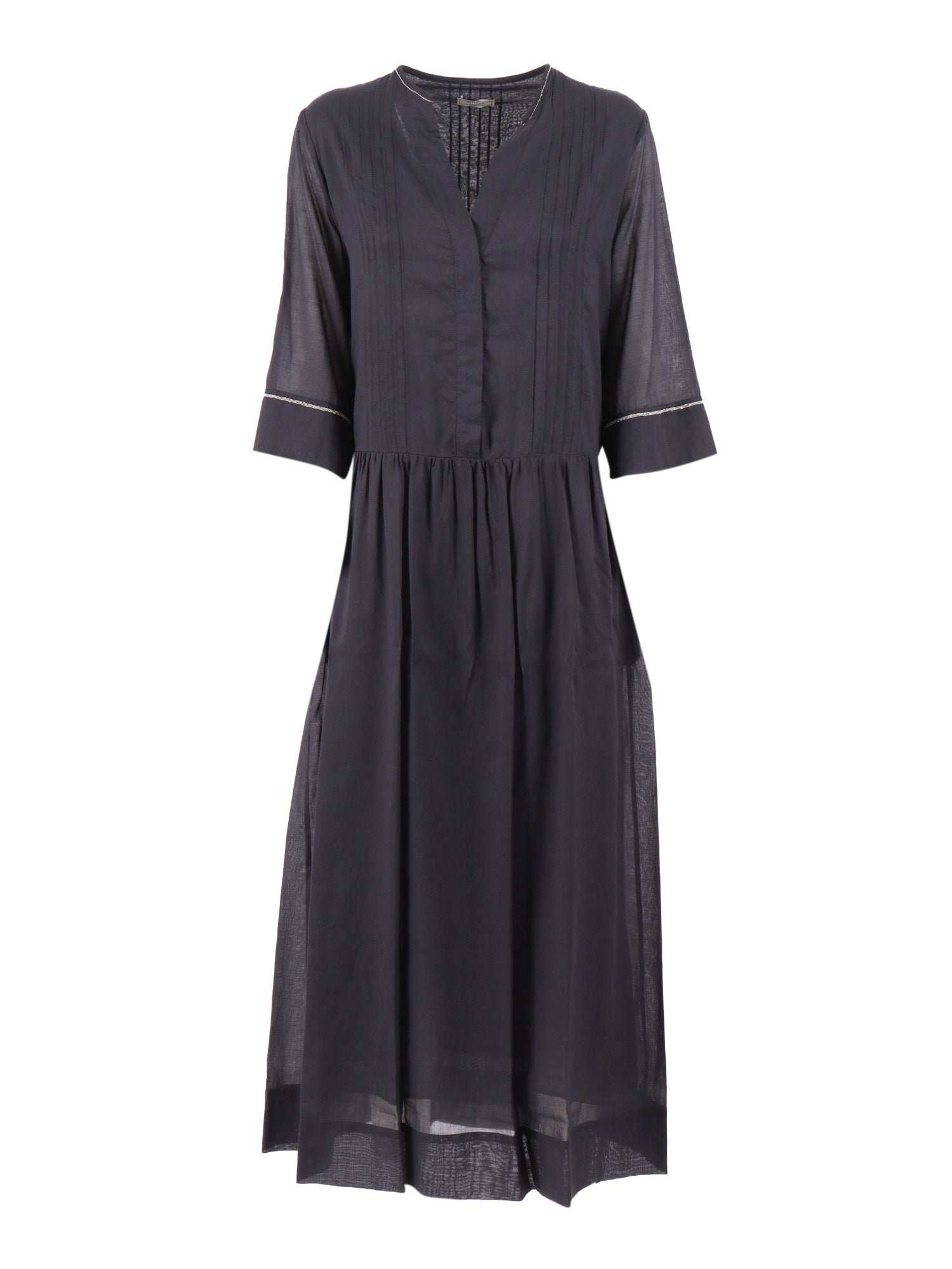 DRESS Blue Cotton Midi