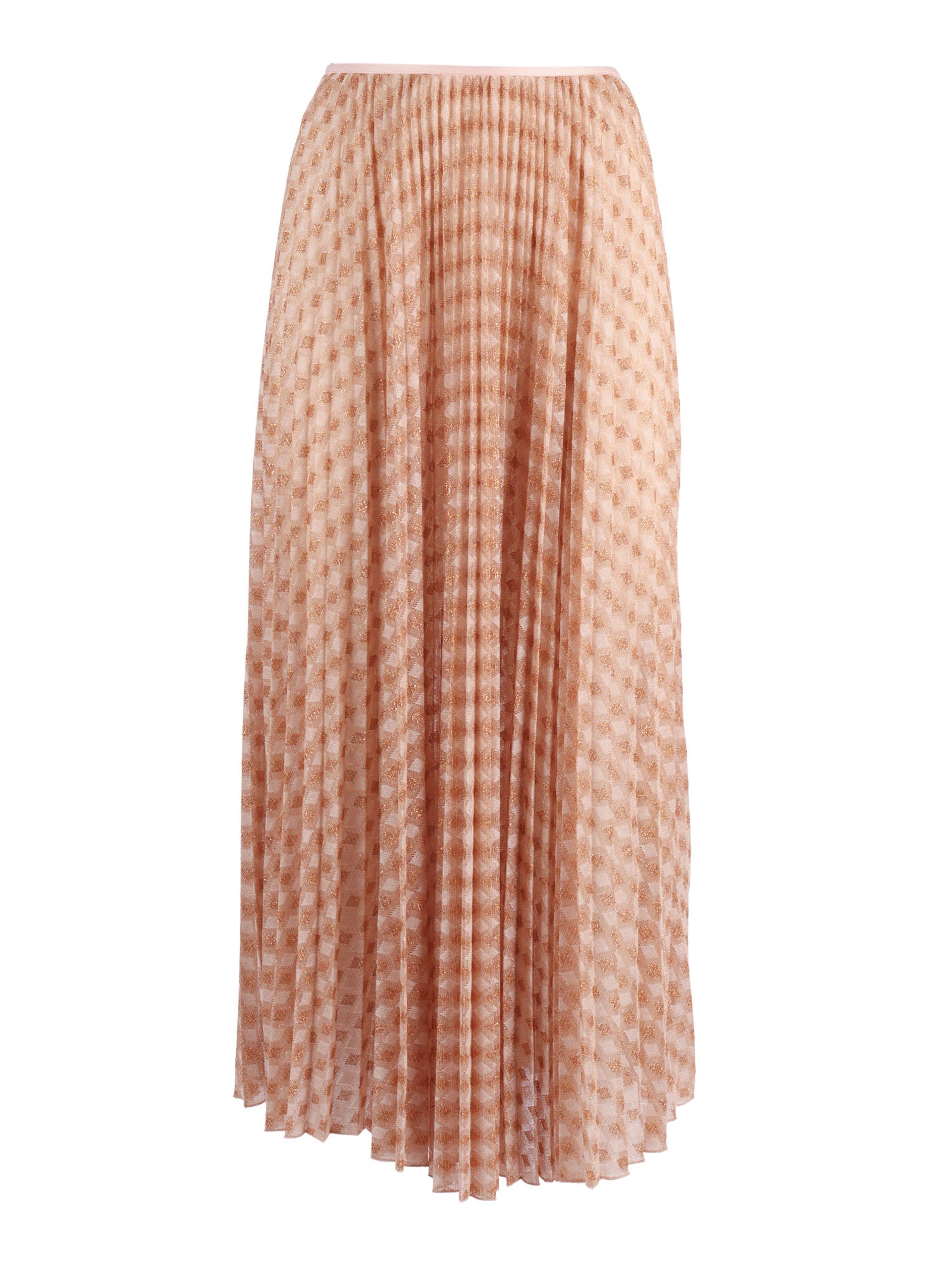 Pleated Skirt Diamond Jersey Pink
