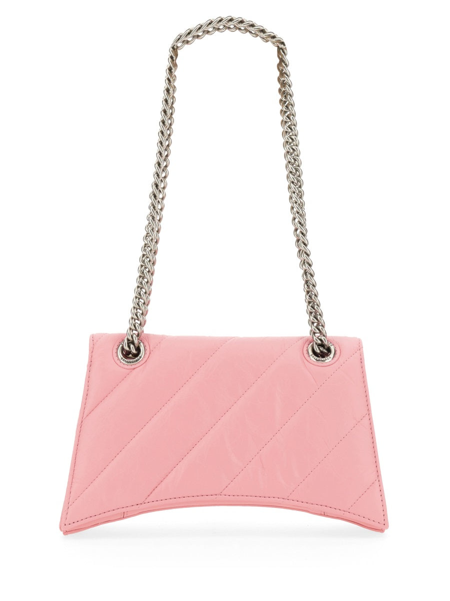 Shoulder Bag Crush Small Pink Quilted Crushed Calf