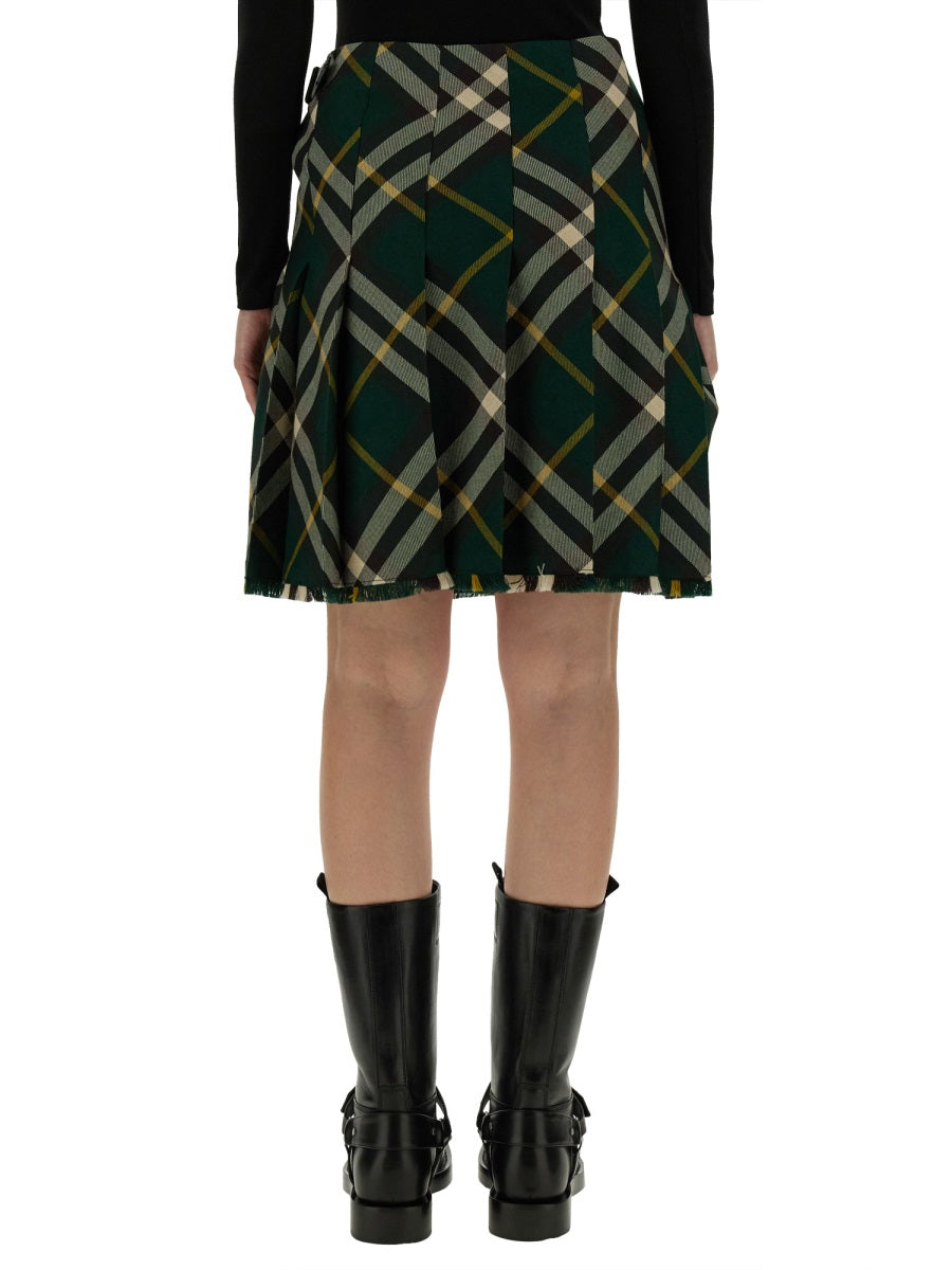 Mini Skirt Green Wool