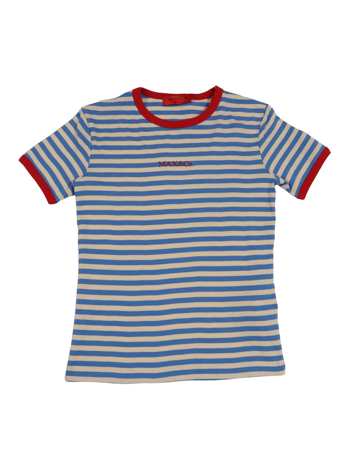 T-shirts Blue Cotton Short Sleeves T-shirt