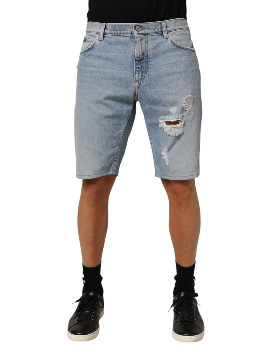 Dolce & Gabbana 100% Cotton bermuda shorts in blue