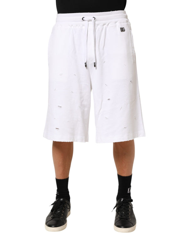 Dolce & Gabbana 100% Cotton bermuda shorts in white