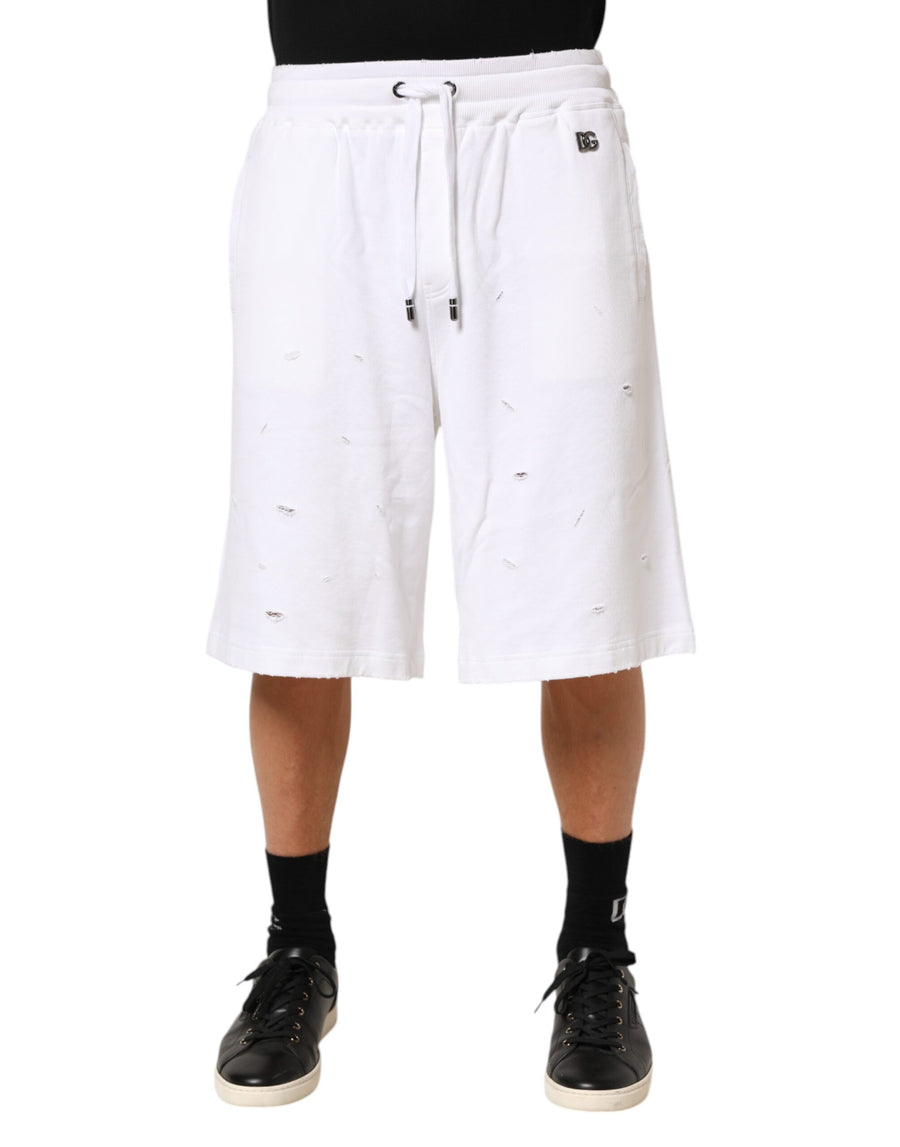 Dolce & Gabbana 100% Cotton bermuda shorts in white
