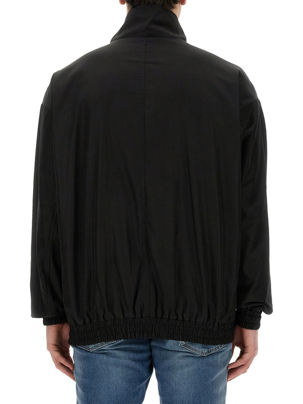 Hooded Jacket Black Polyester