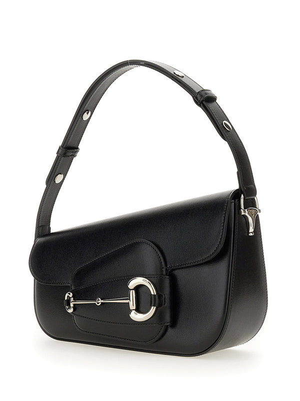Shoulder Bag Horsebit 1955 Black Calfskin Handbags