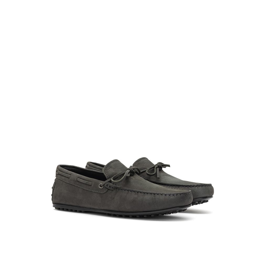 Tod's Nubuck leather loafer in gray — view 2