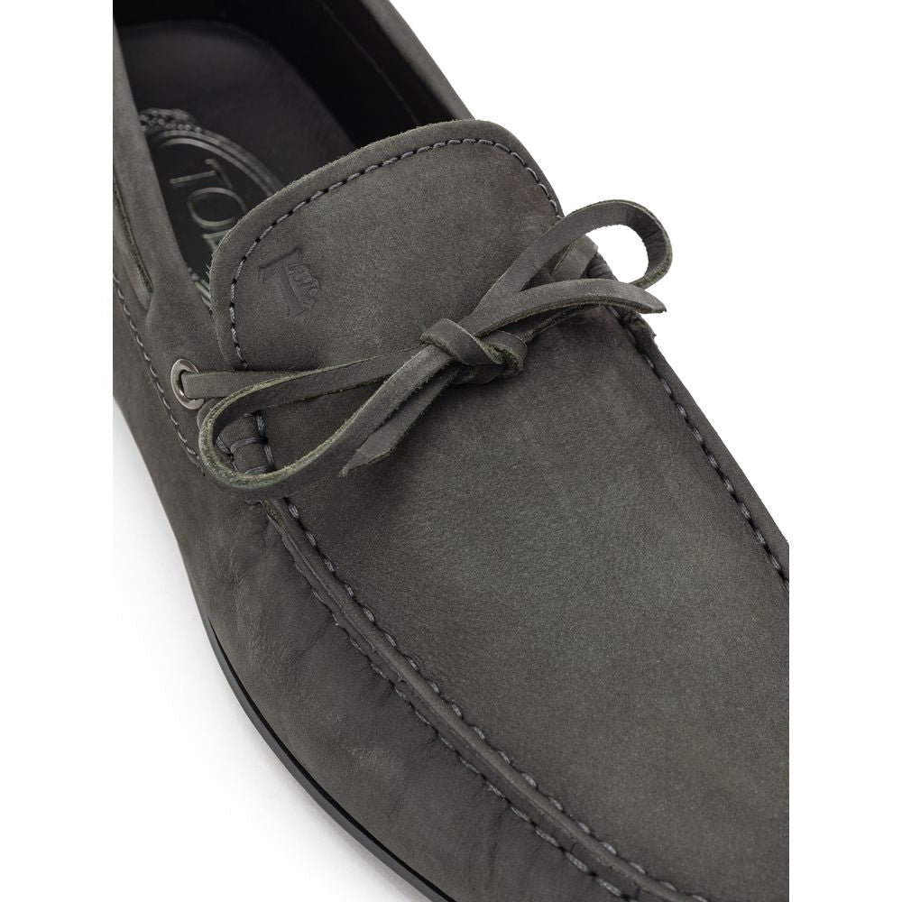 Tod's Nubuck leather loafer in gray — view 5