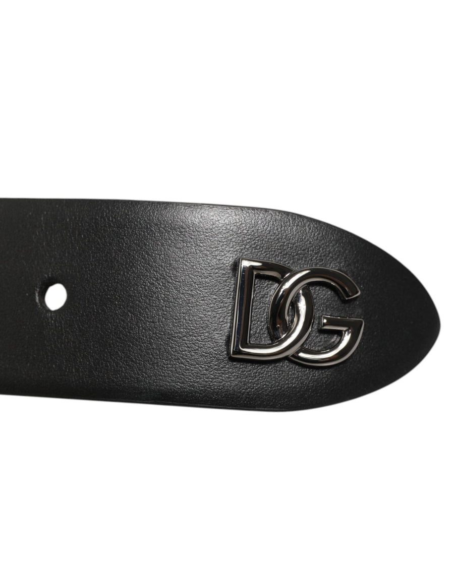 Dolce & Gabbana 100% Calf Leather belt in black