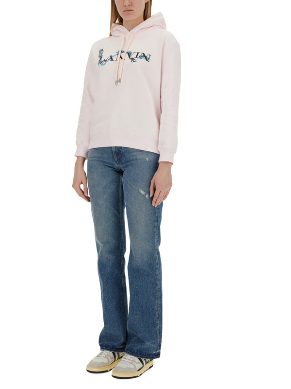 Printed Sweatshirt Pink Cotton Sweatshirts