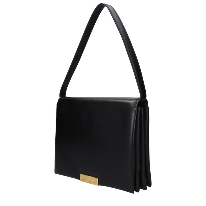 Jil Sander Leather shoulder bag in black — view 2