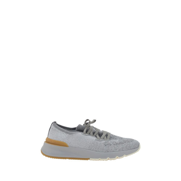 Brunello Cucinelli UPPER 89% Cotton 1% Elastane sneaker in gray