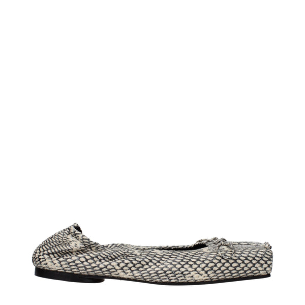 Jacquemus Leather ballet flat in beige
