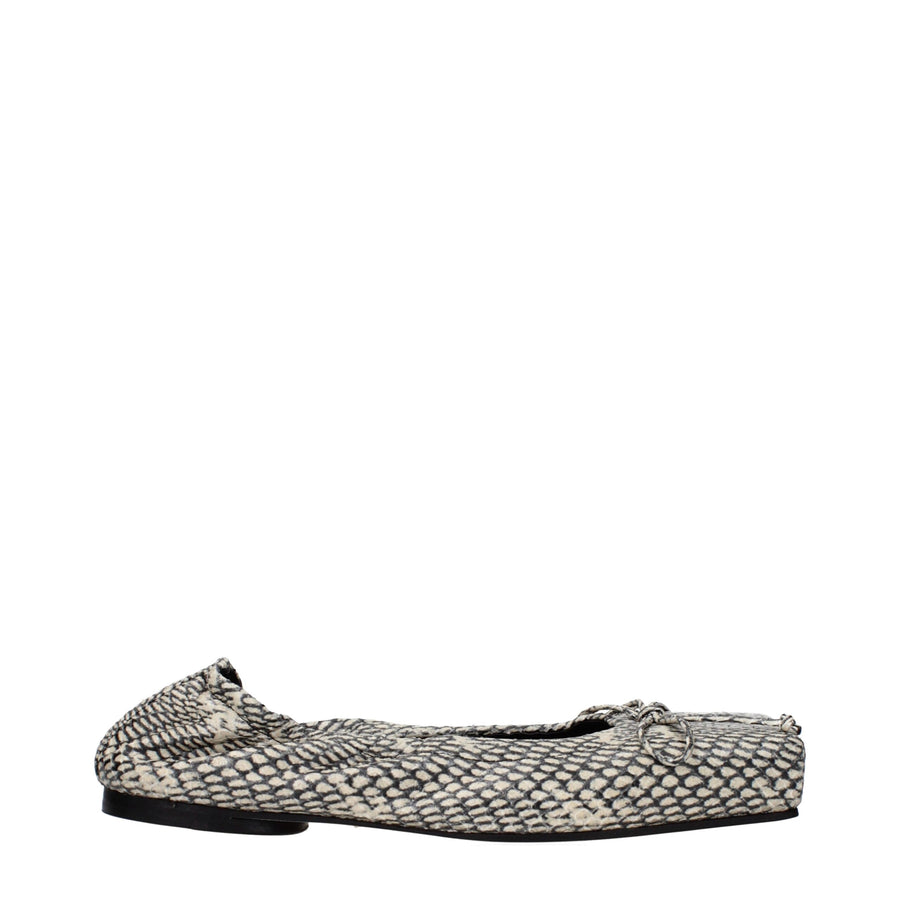 Jacquemus Leather ballet flat in beige