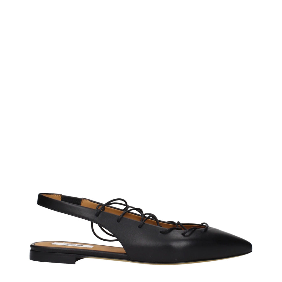 Moschino Leather flat in black