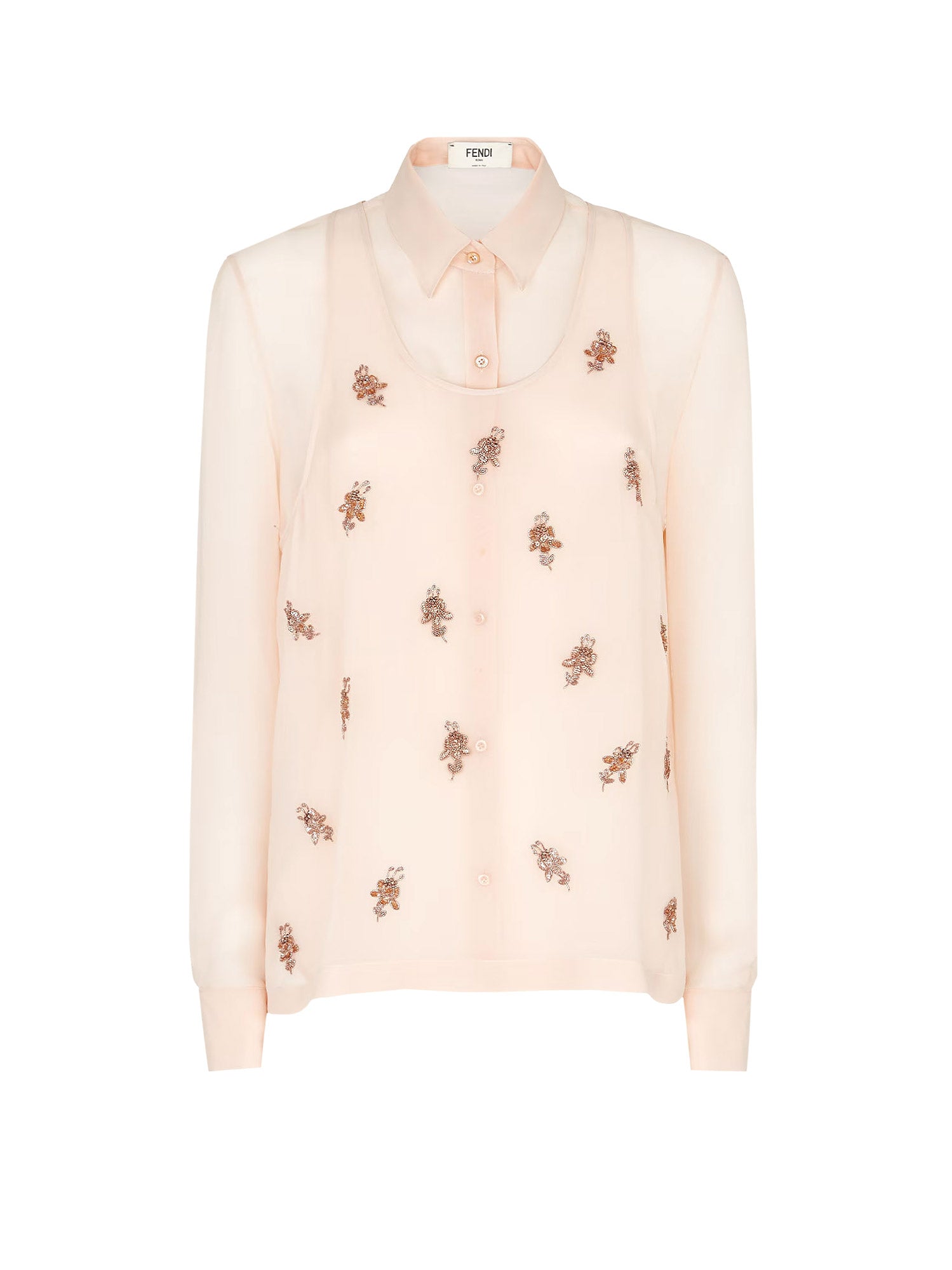 Fendi T-shirts and Polos Peach Sorbet Seta