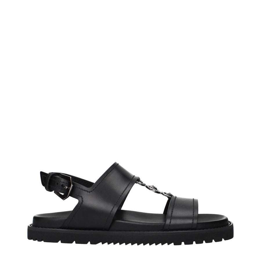 Versace Leather sandals in black
